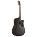 Ibanez AAD70CE Advanced Acoustic, Transparent Charcoal Burst - side view