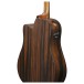 Ibanez AAD70CE Advanced Acoustic, Transparent Charcoal Burst - back of body