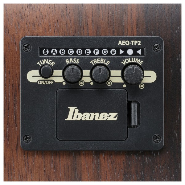 Ibanez AAD70CE Advanced Acoustic, Transparent Charcoal Burst - controls