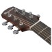 Ibanez AAD70CE Advanced Acoustic, Transparent Charcoal Burst - headstock