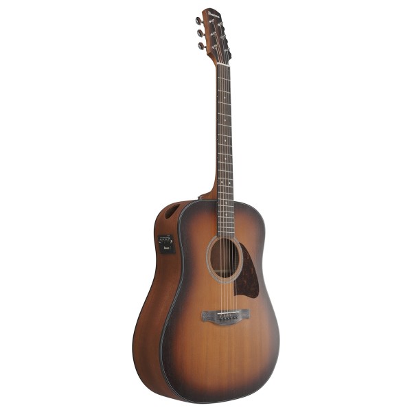 Ibanez AAD54E Advanced Acoustic, Open Pore Mahogany Sunburst - angled shot