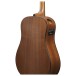 Ibanez AAD54E Advanced Acoustic, Open Pore Mahogany Sunburst - back of body