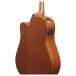 Ibanez AAD51CE Advanced Acoustic, Natural High Gloss - back of body