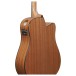 Ibanez AAD51LCE Advanced Acoustic Left Handed, Dark Violin Sunburst - back of body
