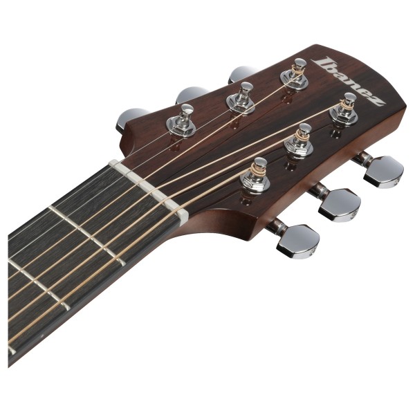 Ibanez AAD51LCE Advanced Acoustic Left Handed, Dark Violin Sunburst - headstock