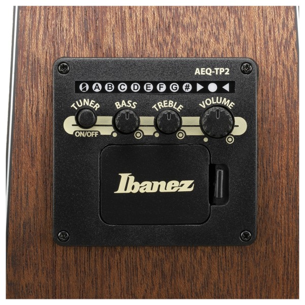 Ibanez AC390MHE Artwood, Open Pore Natural - controls