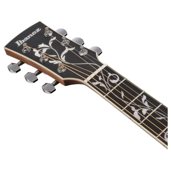 Ibanez AC390MHE Artwood, Open Pore Natural - headstock