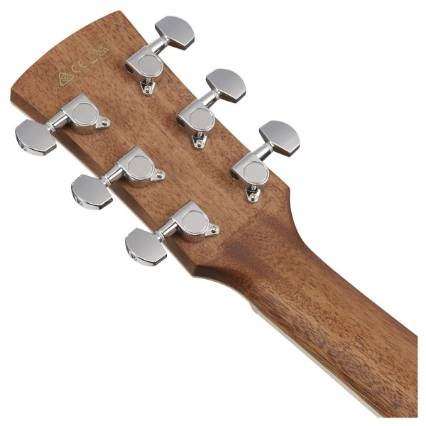 Ibanez AC390MHE Artwood, Open Pore Natural - back of headstock