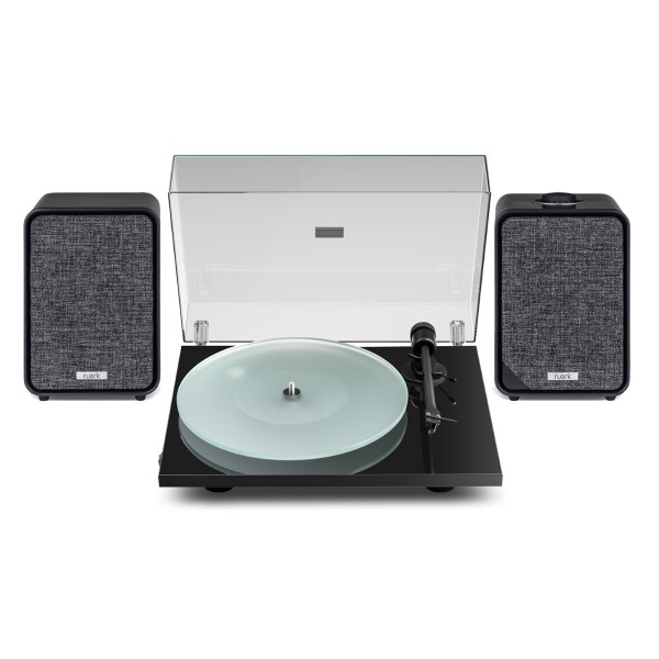 Pro-Ject T1 EVO Turntable & Ruark Audio MR1 MK3 Bookshelf Speaker Bundle, Black