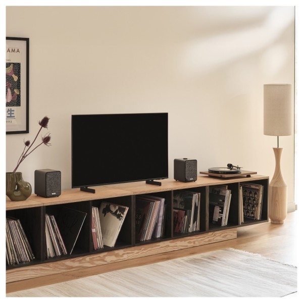 Pro-Ject T1 EVO Turntable & Ruark Audio MR1 MK3 Bookshelf Speaker Bundle, Black lifestyle  2 