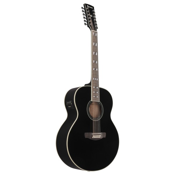 Ibanez AJ7012M1E Artwood 12-String, Black - side view