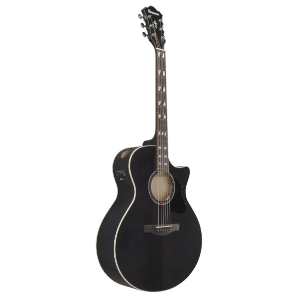 Ibanez AE170, Transparent Black - side view