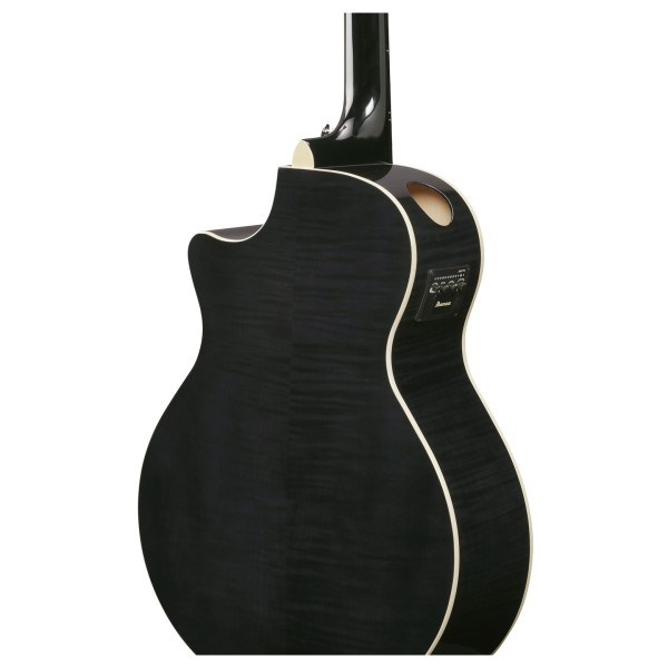 Ibanez AE170, Transparent Black - back of body