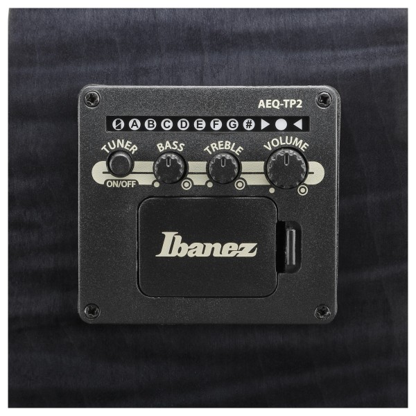 Ibanez AE170, Transparent Black - controls