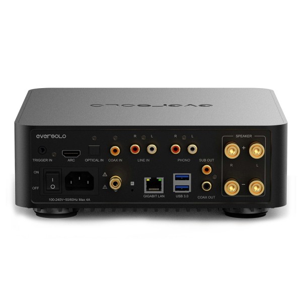 Eversolo Play Streaming Amplifier CD Edition, Black =- rear 