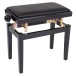 Kinsman Adjustable Piano Bench, Black - Lifted