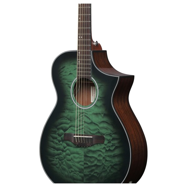 Ibanez AEWC16QA, Transparent Emerald Burst - body