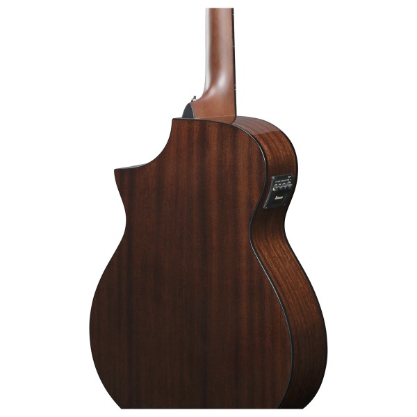 Ibanez AEWC16QA, Transparent Emerald Burst - back of body