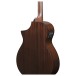 Ibanez AEWC16QA, Transparent Emerald Burst - back of body