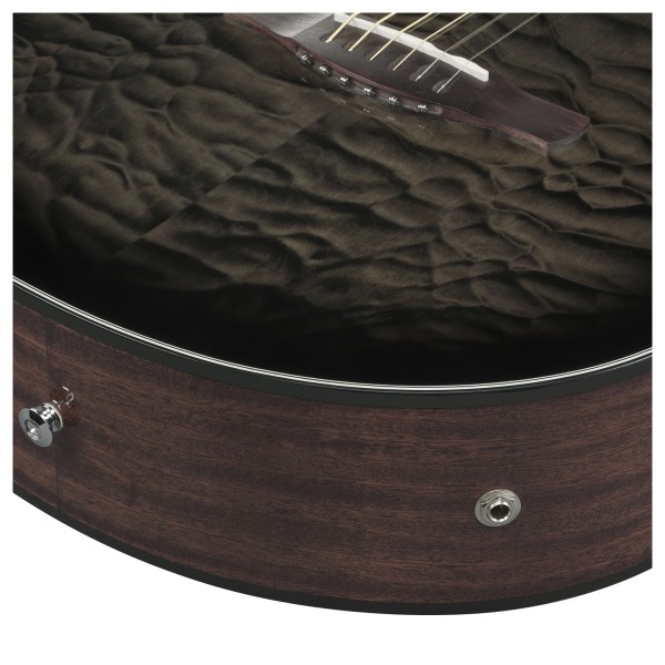 Ibanez AEWC16QA, Transparent Black Sunburst - jack socket