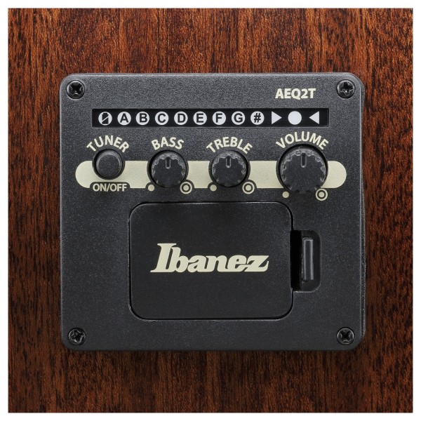 Ibanez AEWC16QA, Transparent Black Sunburst - controls