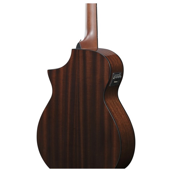 Ibanez AEWC16QA, Transparent Blue Sunburst - back of body