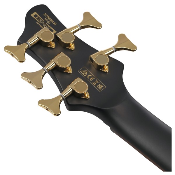 Ibanez BTB605LM, Black Flat - back of headstock