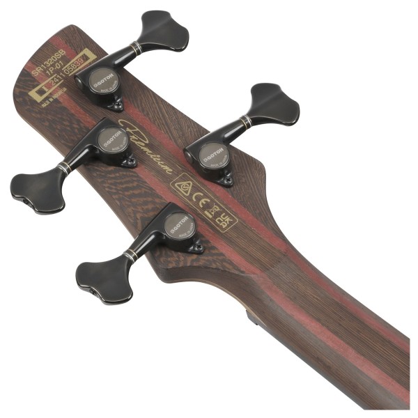 Ibanez SR1320SB Prestige, Aqua Wave Low Gloss - back of headstock