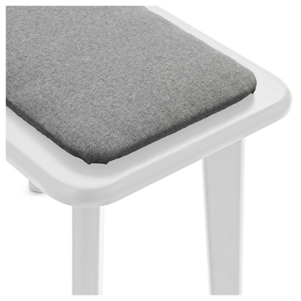 Contemporary Piano Stool by Gear4music, White