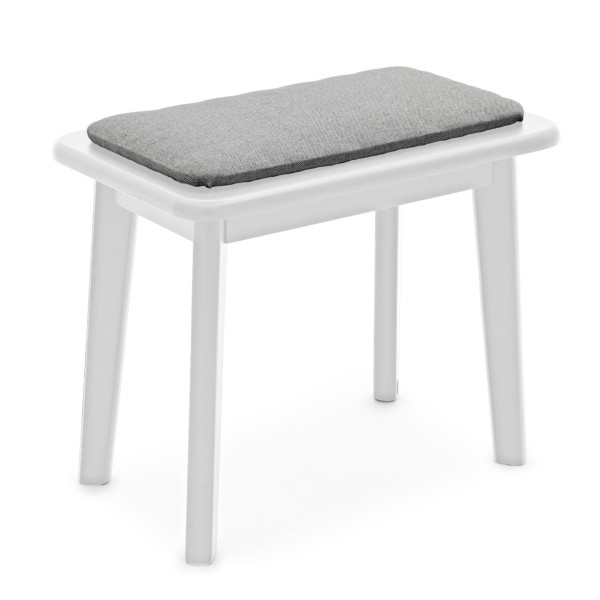 Contemporary Piano Stool by Gear4music, White