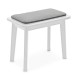 Contemporary Piano Stool by Gear4music, White