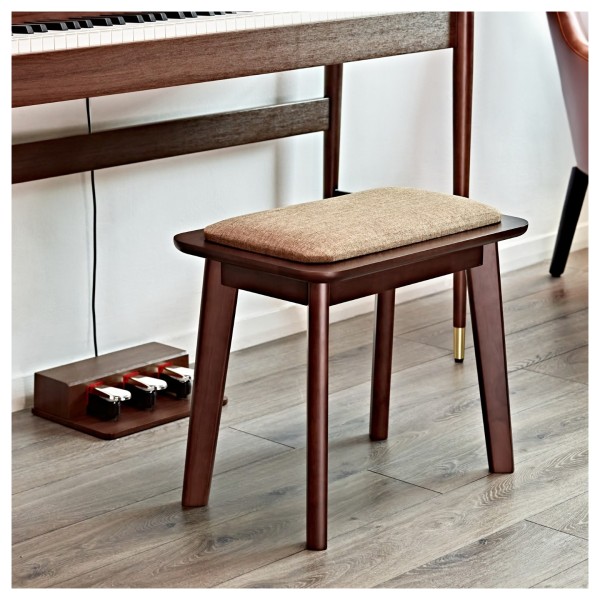 Contemporary Piano Stool by Gear4music, Walnut