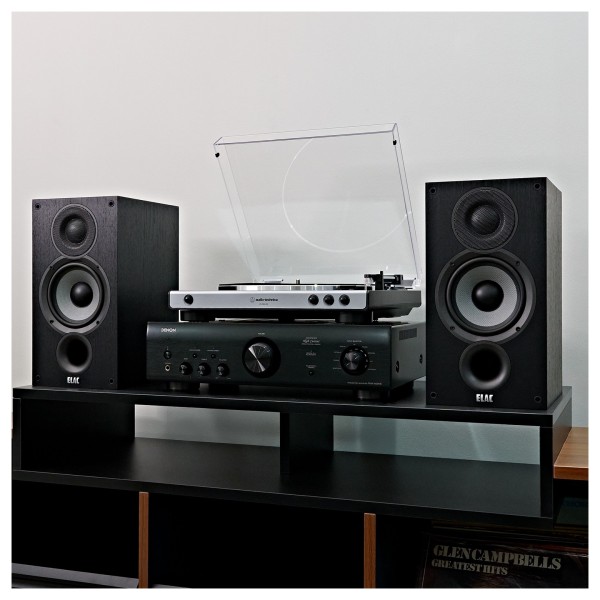 Audio-Technica AT-LP60XUSB Turntable with ELAC Debut B5.2 & Denon PMA-600NE Hi-Fi Bundle lifestyle 2 