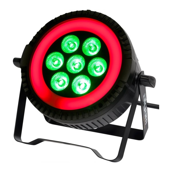 Algam Lighting 7 X 6w LED Par Wash with RGB LED Ring