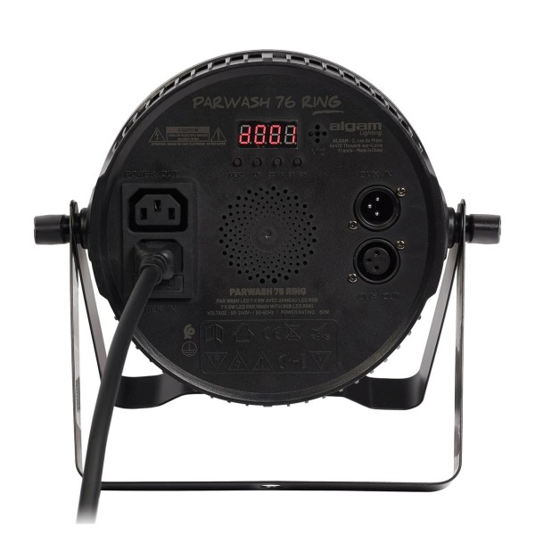 Algam Lighting 7 X 6w LED Par Wash with RGB LED Ring, Rear