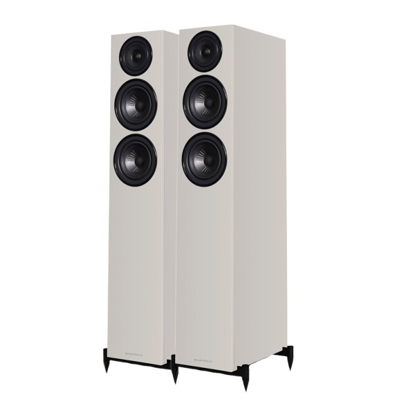 Wharfedale Diamond 12.3i Floorstanding Speaker (Pair), Grey - dual front angle 