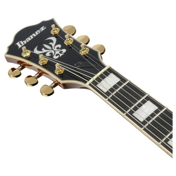 Ibanez AG95MG Artcore Expressionist, Dark Amber - headstock