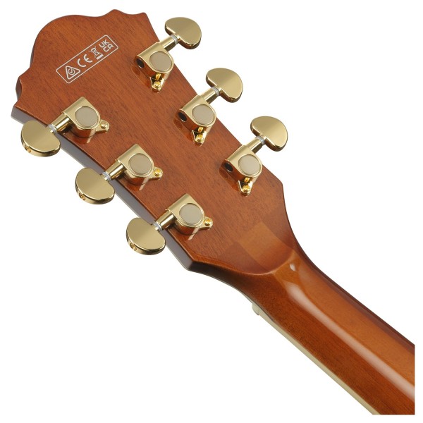 Ibanez AG95MG Artcore Expressionist, Dark Amber - back of headstock