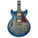 Ibanez AM93QA Artcore Expressionist, Jet Blue Burst - body