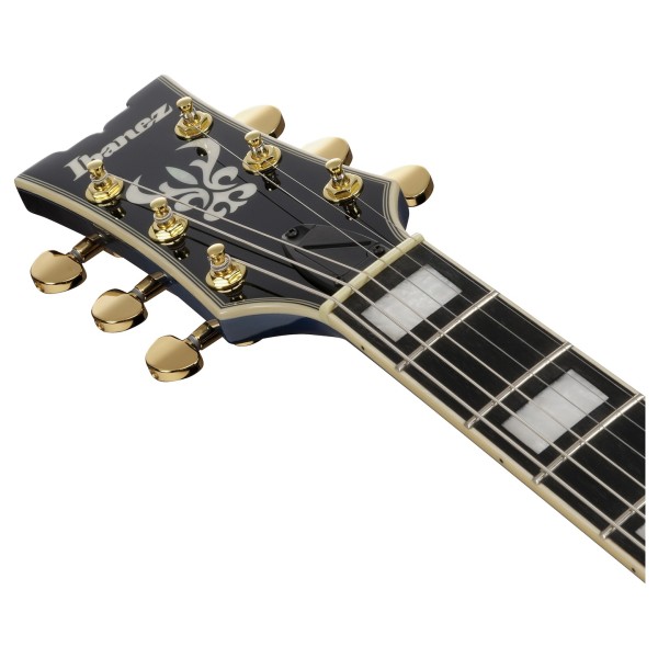 Ibanez AM93QA Artcore Expressionist, Jet Blue Burst - headstock