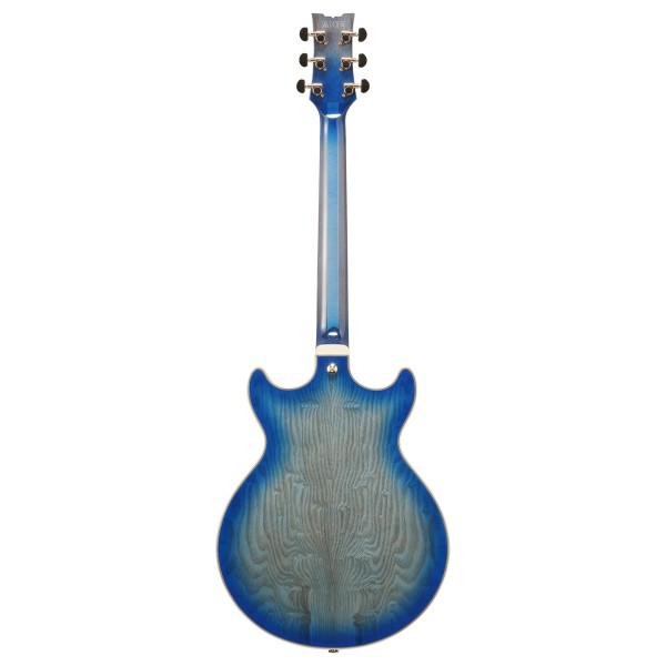 Ibanez AM93QA Artcore Expressionist, Jet Blue Burst - back