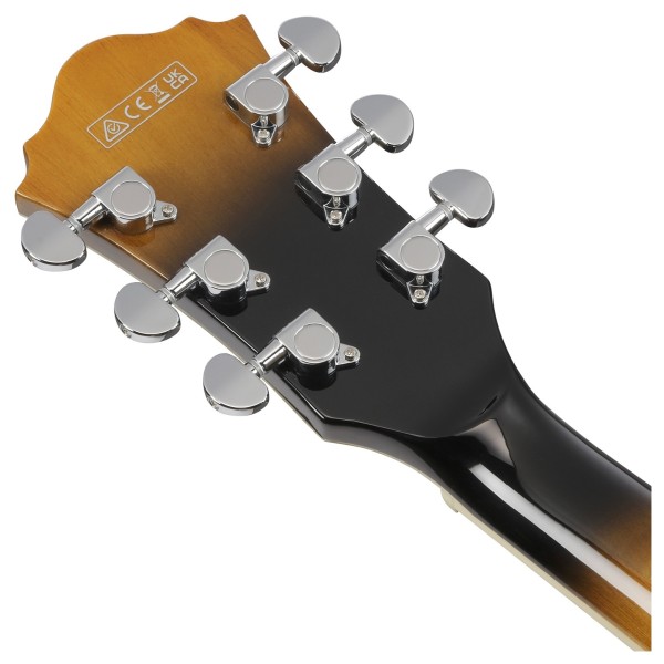 Ibanez AS7328 Artcore Baritone, Tobacco Brown - back of headstock