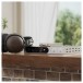 FiiO M21 Digital Audio Player, Titanium - Lifestyle Image, connected to FiiO K19 Headphone Amplifier and FT1 Headphones