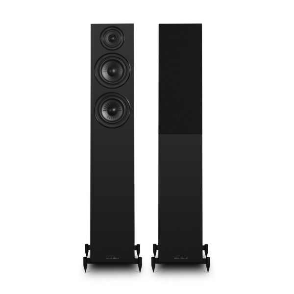 Wharfedale Diamond 12.4i Floorstanding Speaker (Pair), Black - dual front 