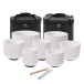 Gear4music Life Seven Piece Crystal Singing Bowl Set, 432Hz