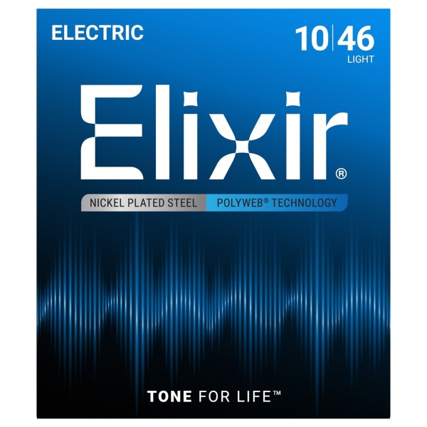 Elixir 12050 POLYWEB Light Electric Guitar Strings, 10-46