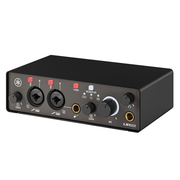 Yamaha UR22 MK3 Interface Black, Right Top