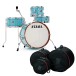 Tama Club-JAM Shell Pack w/ Cymbal Holder & Bag Set, Aqua Blue