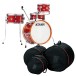 Tama Club-JAM Shell Pack w/Cymbal Holder & Bag Set, Candy Apple Mist