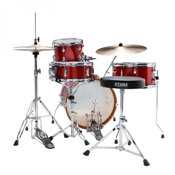 Tama Club-JAM Shell Pack w/Cymbal Holder & Bag Set, Candy Apple Mist